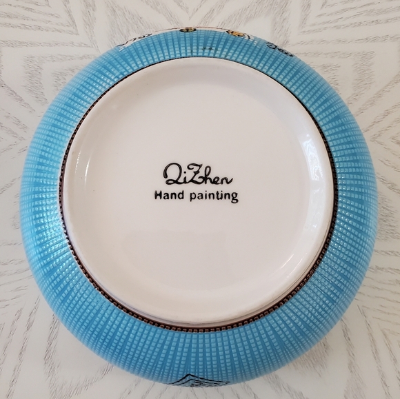 🚫SOLD🚫Lucky Cat Japanese Bowl Rare Blue by QiZhen - Picture 5 of 5